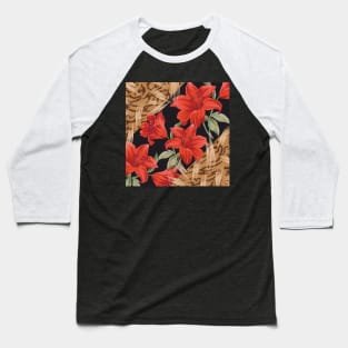 Lily flowers, floral design Baseball T-Shirt